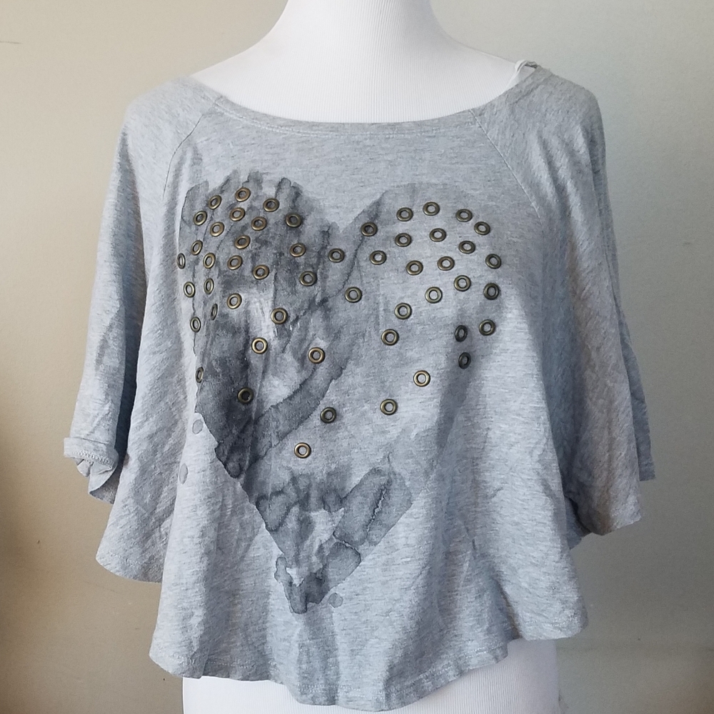 Stranded Heart Crop Top Metal